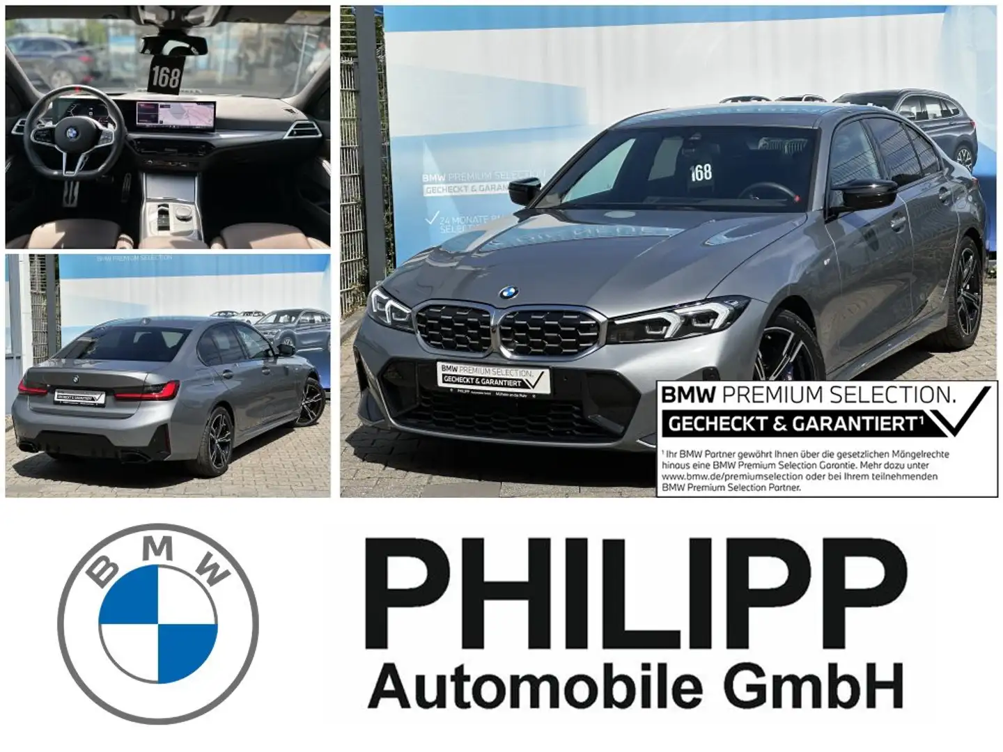 BMW 340 M340d xDrive M Sport h&k PA+ DA eSitze FACELIFT Grau - 1