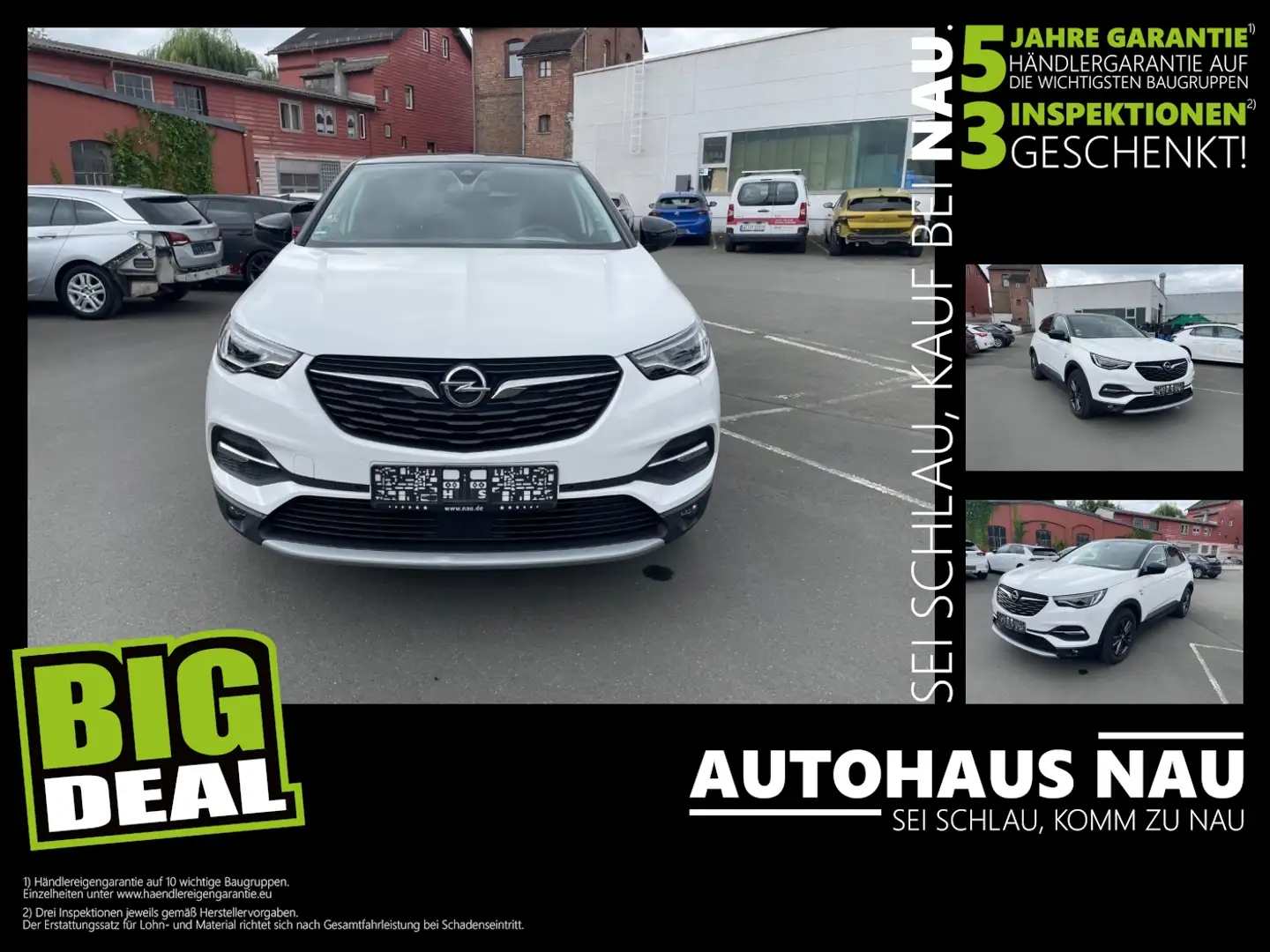 Opel Grandland 1.2 AUTOMATIK Inspektionspaket BigDeal! Wit - 1