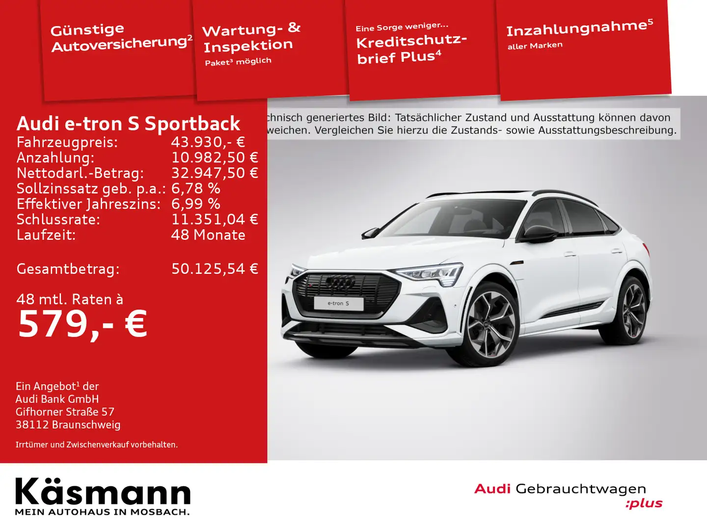 Audi e-tron qu MATRIX PANO 360° HUD B&O Weiß - 1