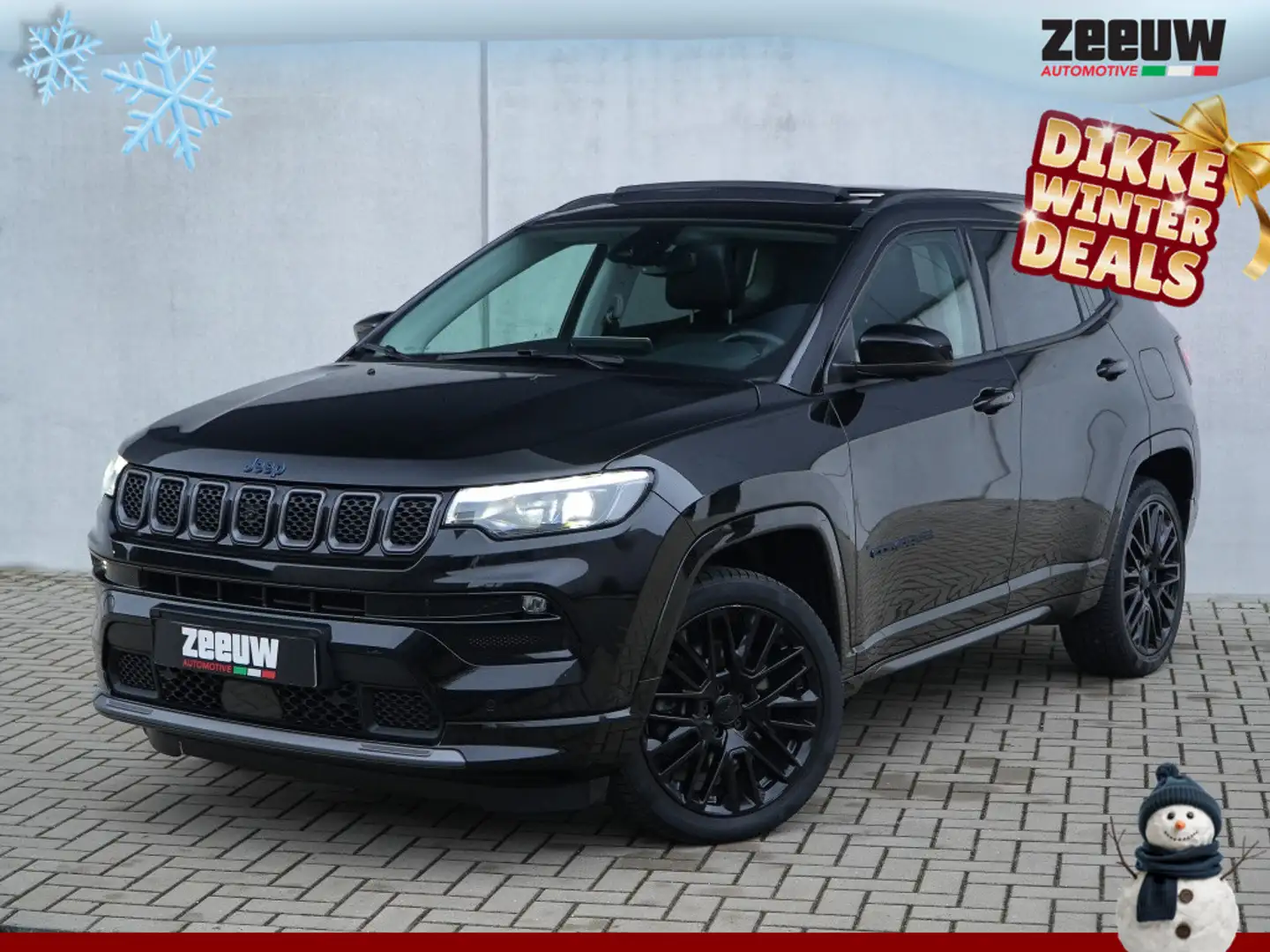 Jeep Compass 4xe 240 PK Hybrid S | Leder | Pano | Winter | 360C Noir - 1