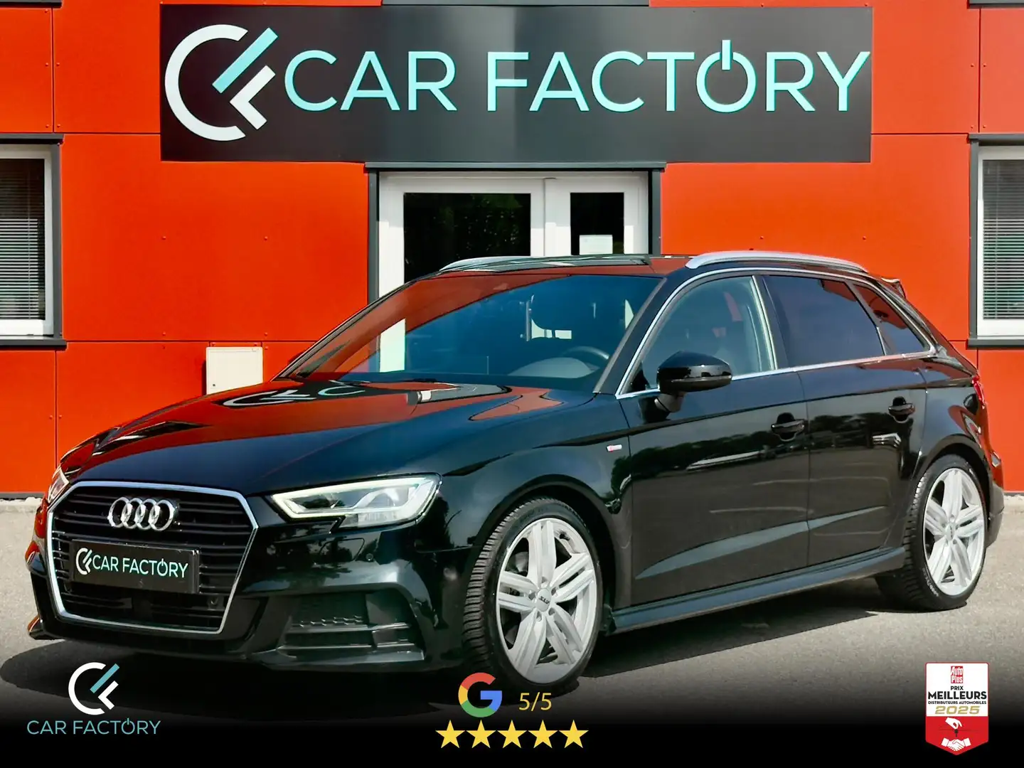 Audi A3 S-Line 1.5 150 BVA Virtual Cockpit Caméra CarPlay  Noir - 1