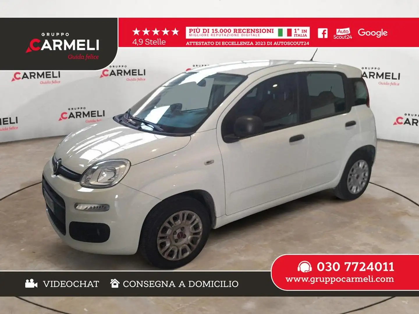 Fiat Panda 1.2 Easy s&s 69cv my19 -AUTOCARRO-IVA ESCLUSA Bianco - 1