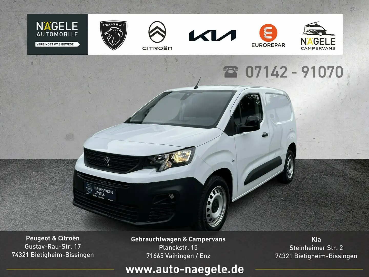 Peugeot Partner Partner 1.5 BlueHDi 100 Premium L1|Navi+PDC Alb - 1