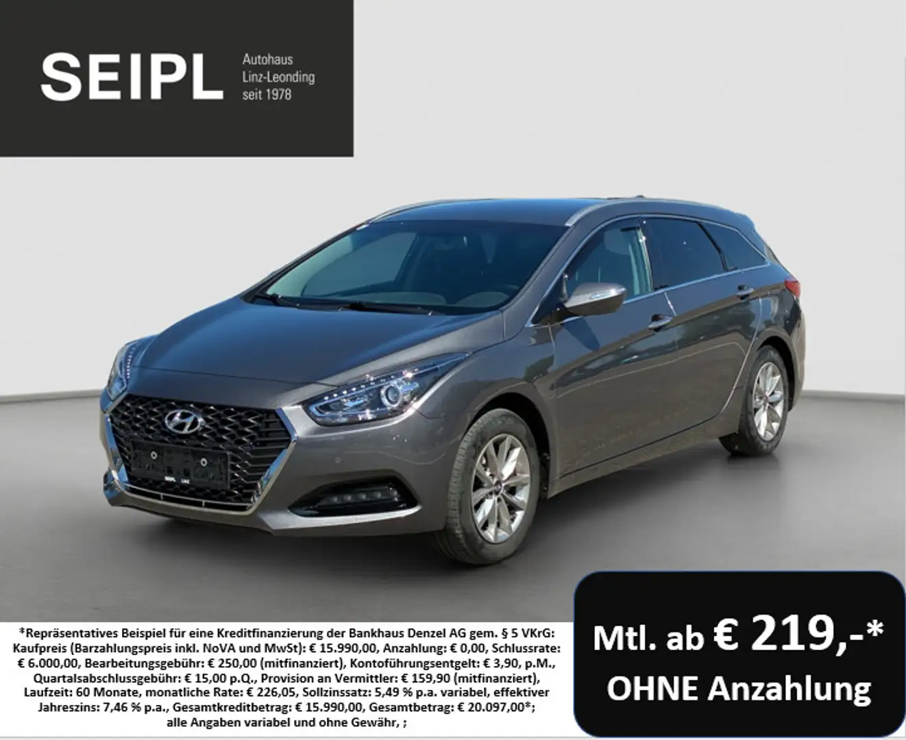 Hyundai i40 CW 1,7 CRDi*Navi*Rückfahrk*Sitz+Lenkradheizung* Grau - 1