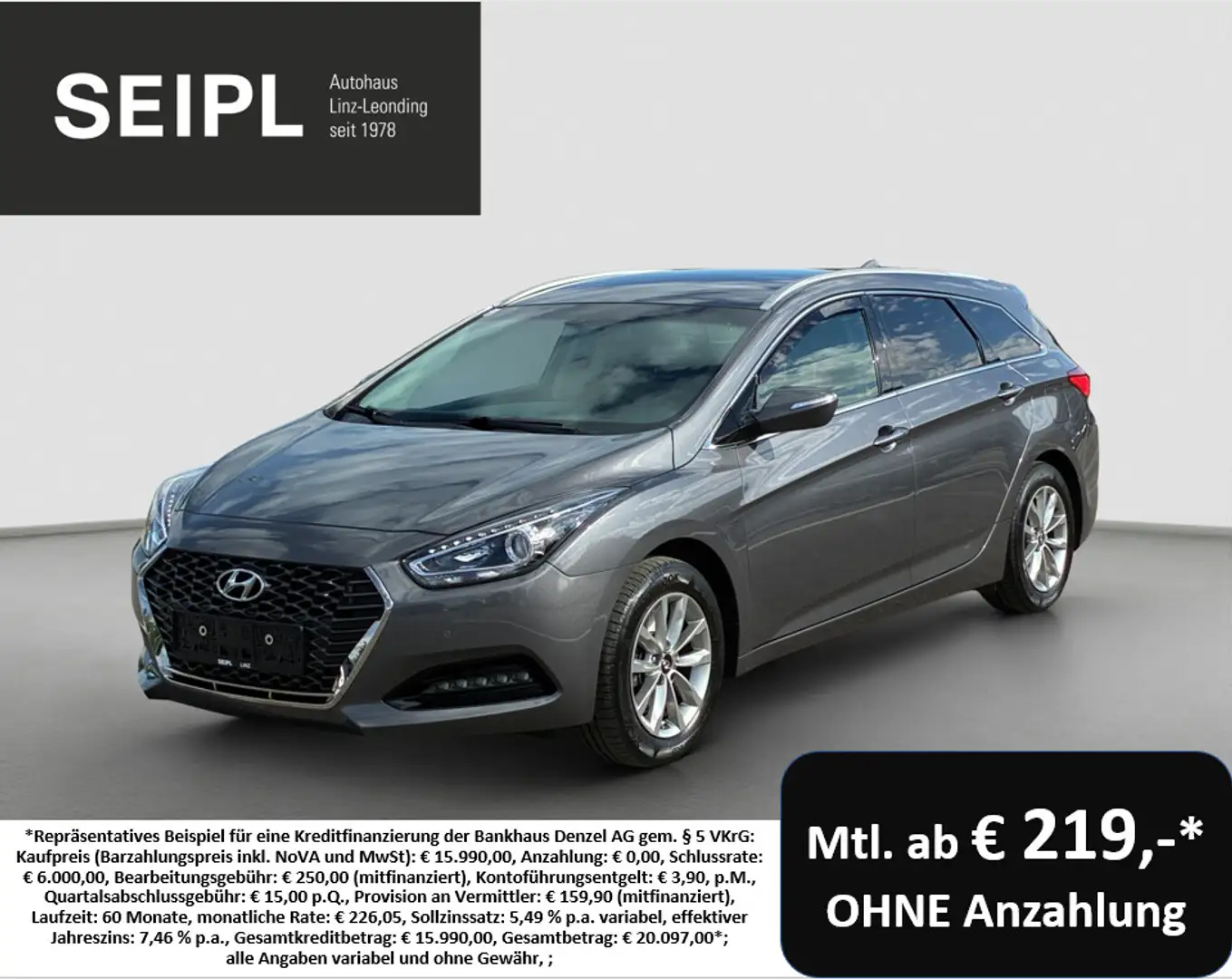 Hyundai i40 CW 1,7 CRDi*Navi*Rückfahrk*Sitz+Lenkradheizung* Grau - 1