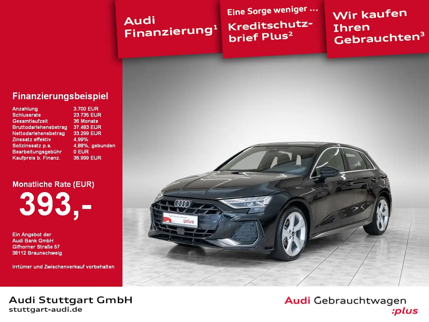 Audi A3 Sportback 35 TDI S line ACC Matrix Pano SONOS Schwarz - 1
