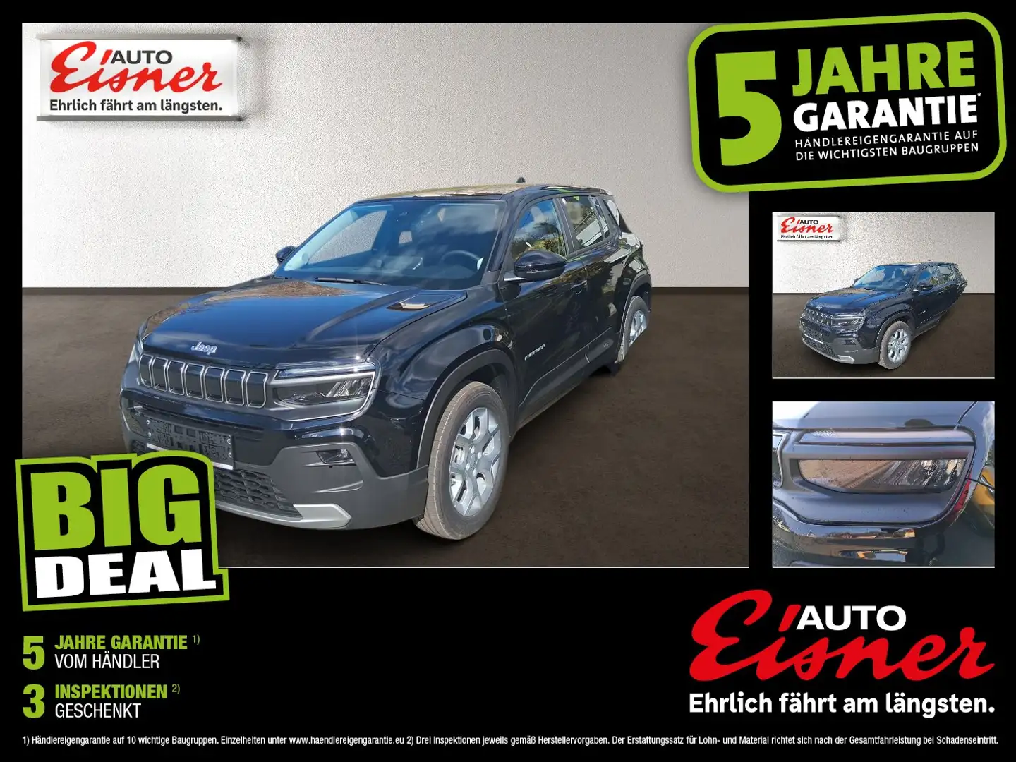 Jeep Avenger 1.2 T-GDI Altitude Fernlichtass. Kam. Schwarz - 1