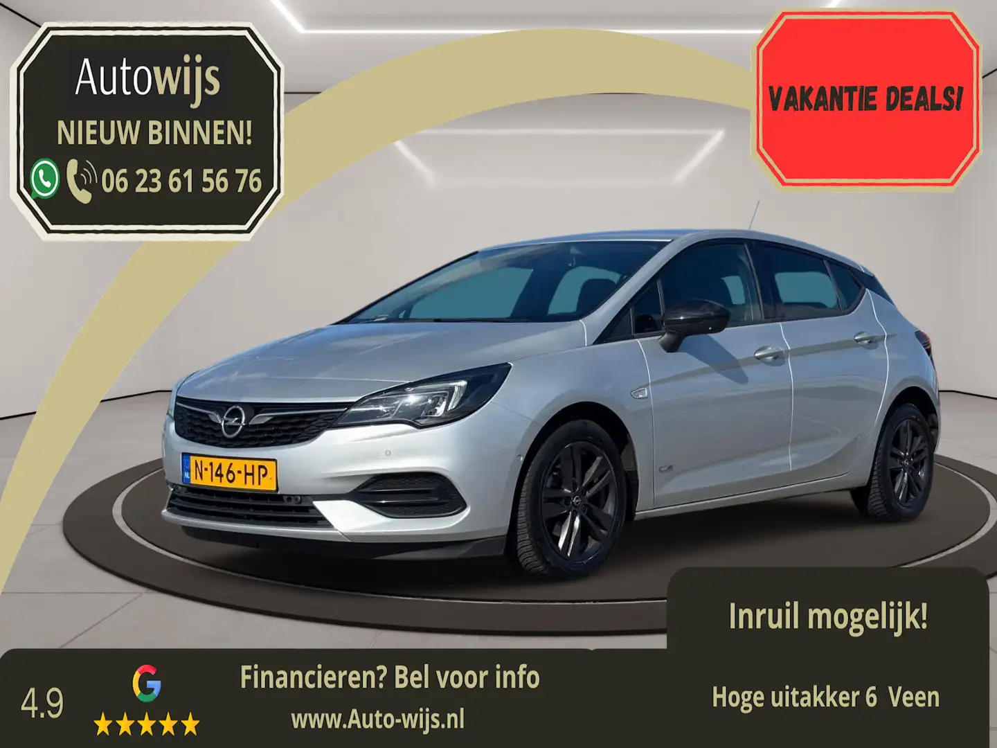 Opel Astra 1.2 Design & Tech|Camera|NL AUTO|PDC|CLima Grijs - 1