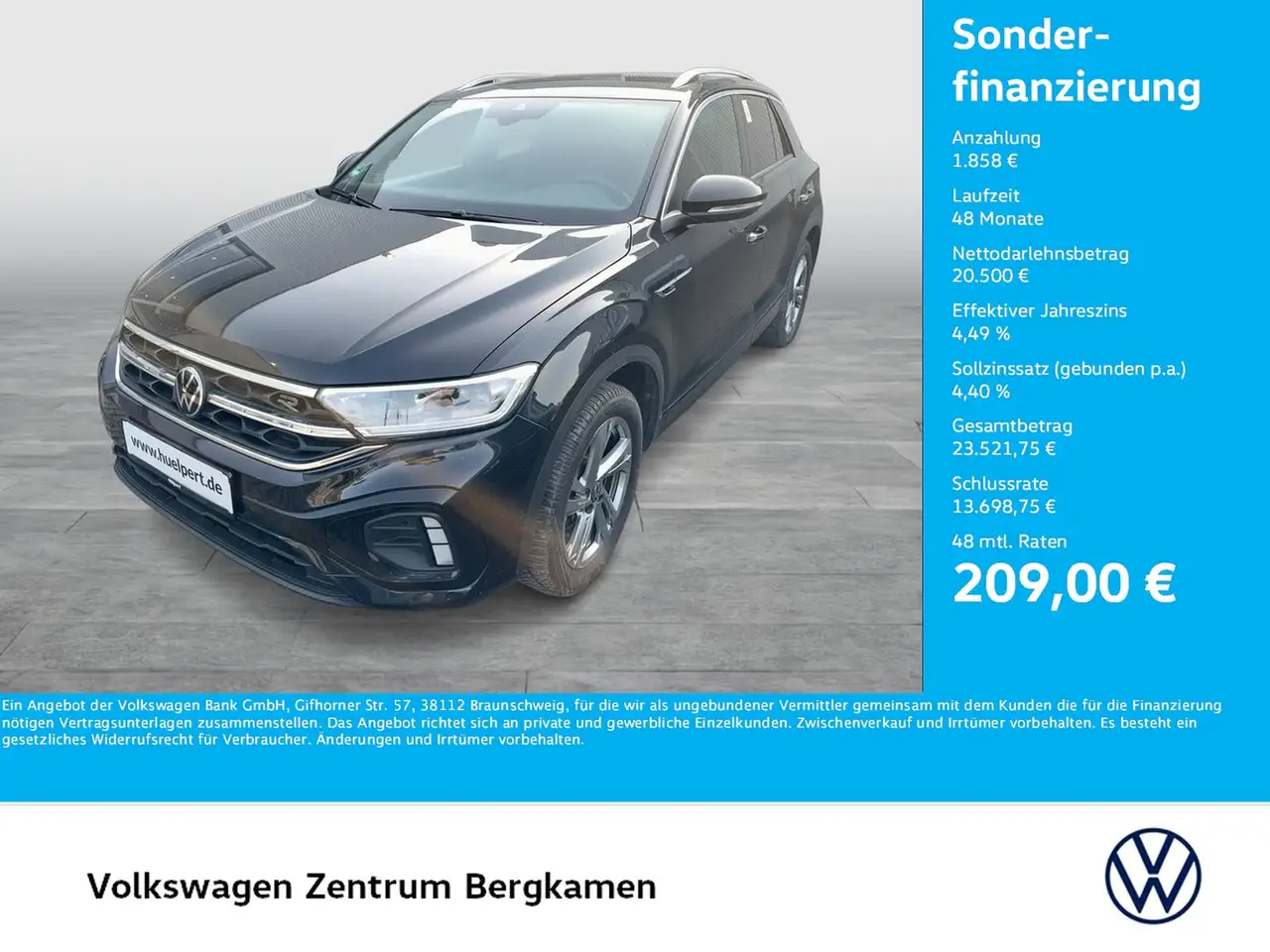 Volkswagen T-Roc 1.0 R-LINE CAM ACC NAVI LM17 LED+ CARPLAY