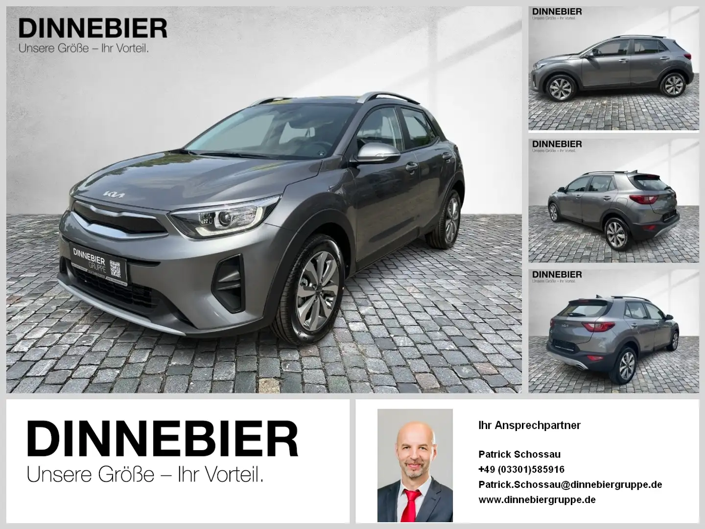 Kia Stonic 1.0T 100 DCT VISION STD KlimaA Navi PDC Gris - 1
