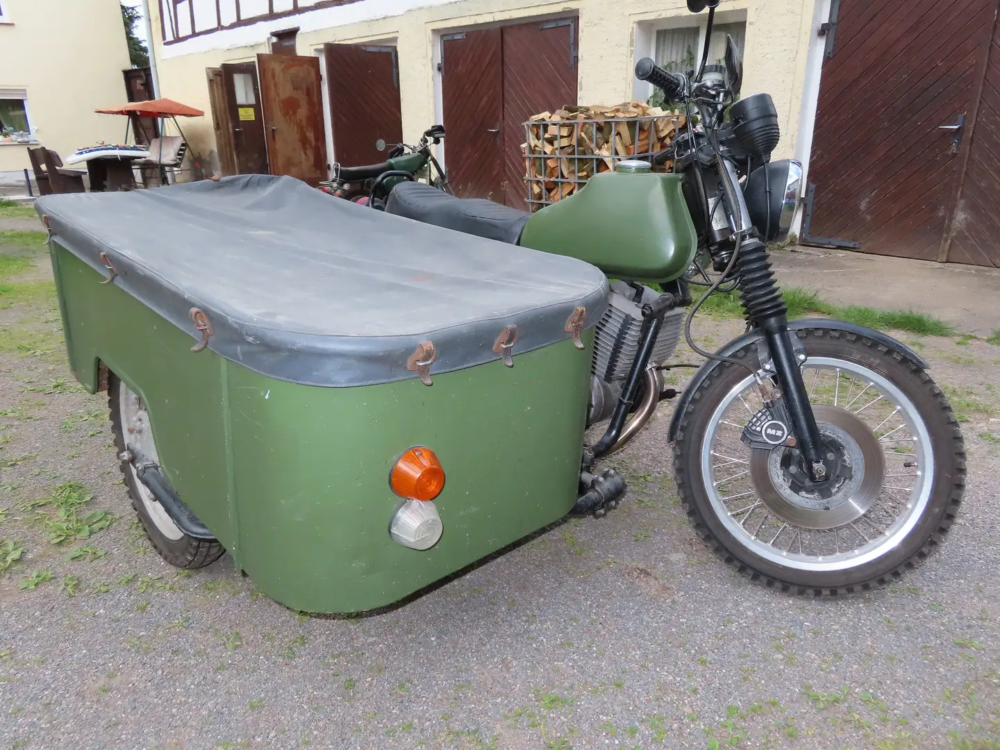 MZ ETZ 250 Gespann mit Lastenseitenwagen, mit HU Zöld - 2