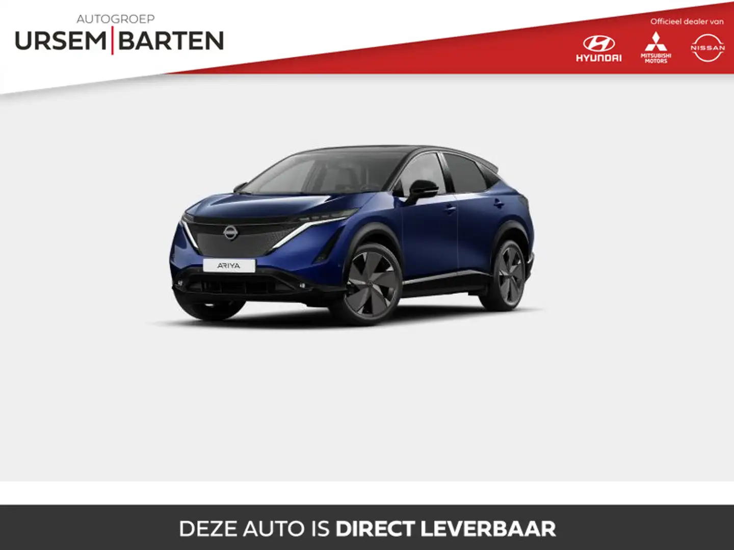 Nissan Ariya Evolve 87 kWh 20´ velgen | €4.000,- korting Blauw - 1