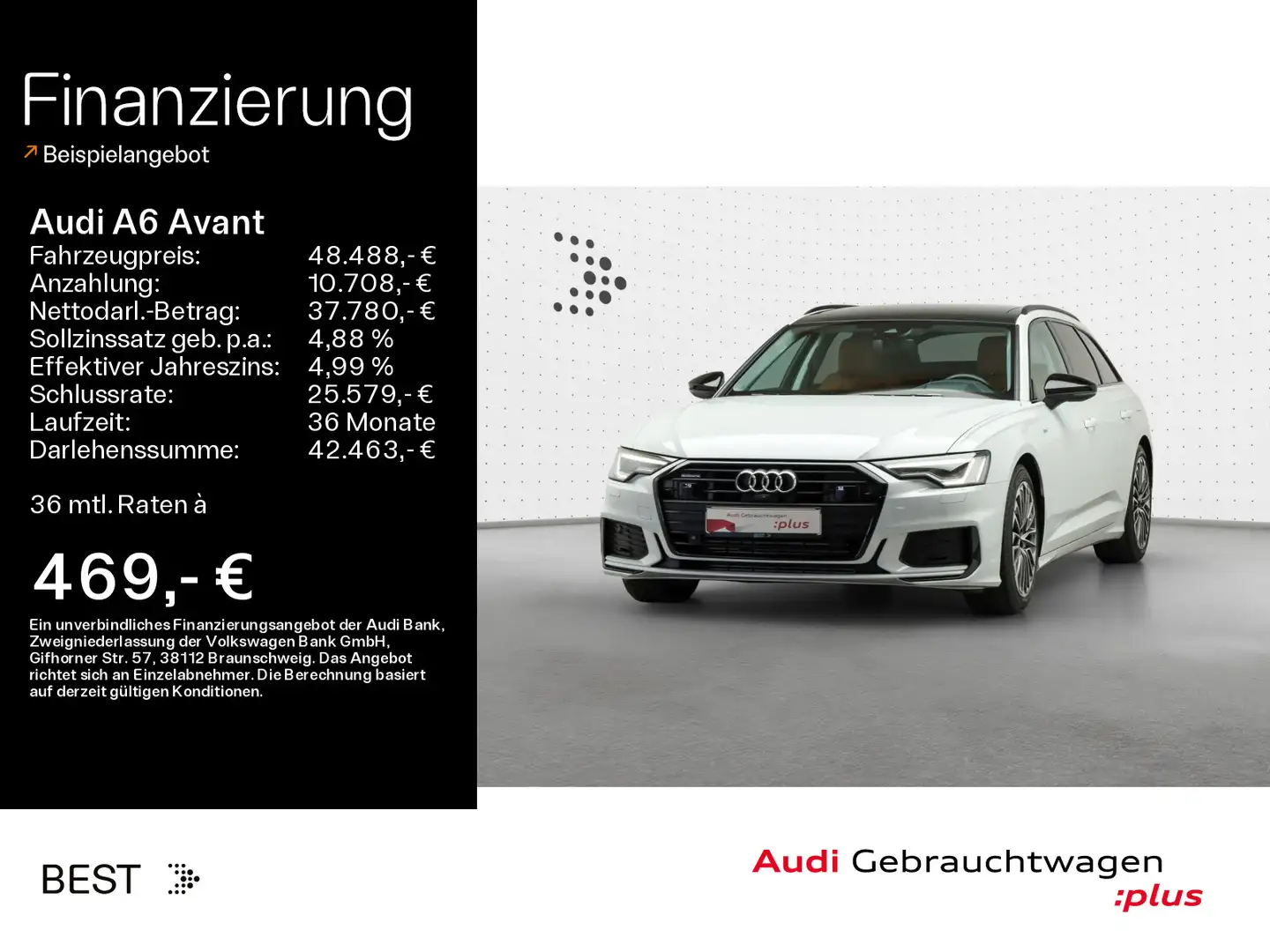Audi A6 sport 55 TFSI e Assist*AHK*Pano*HUD*B&O Weiß - 1