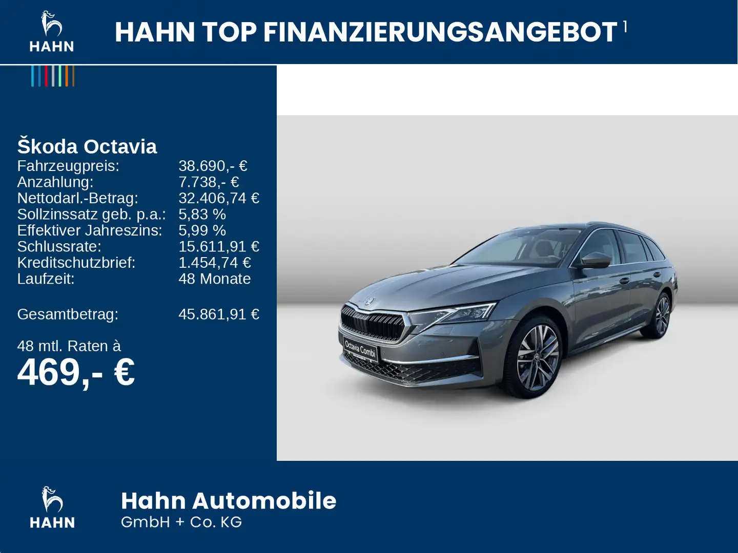 Skoda Octavia Combi Exclusive 2.0 TDI DSG Navi LED PDC Grau - 2