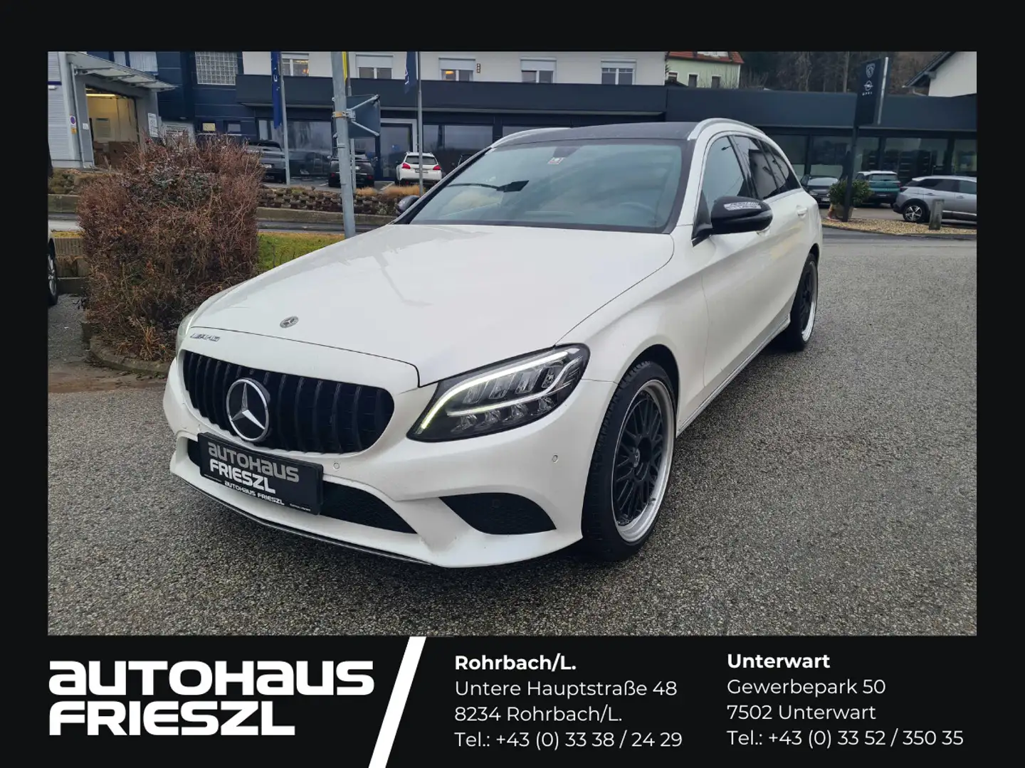 Mercedes-Benz C 220 d T Aut. AMG Line, Leder, SR/WR Blanc - 1