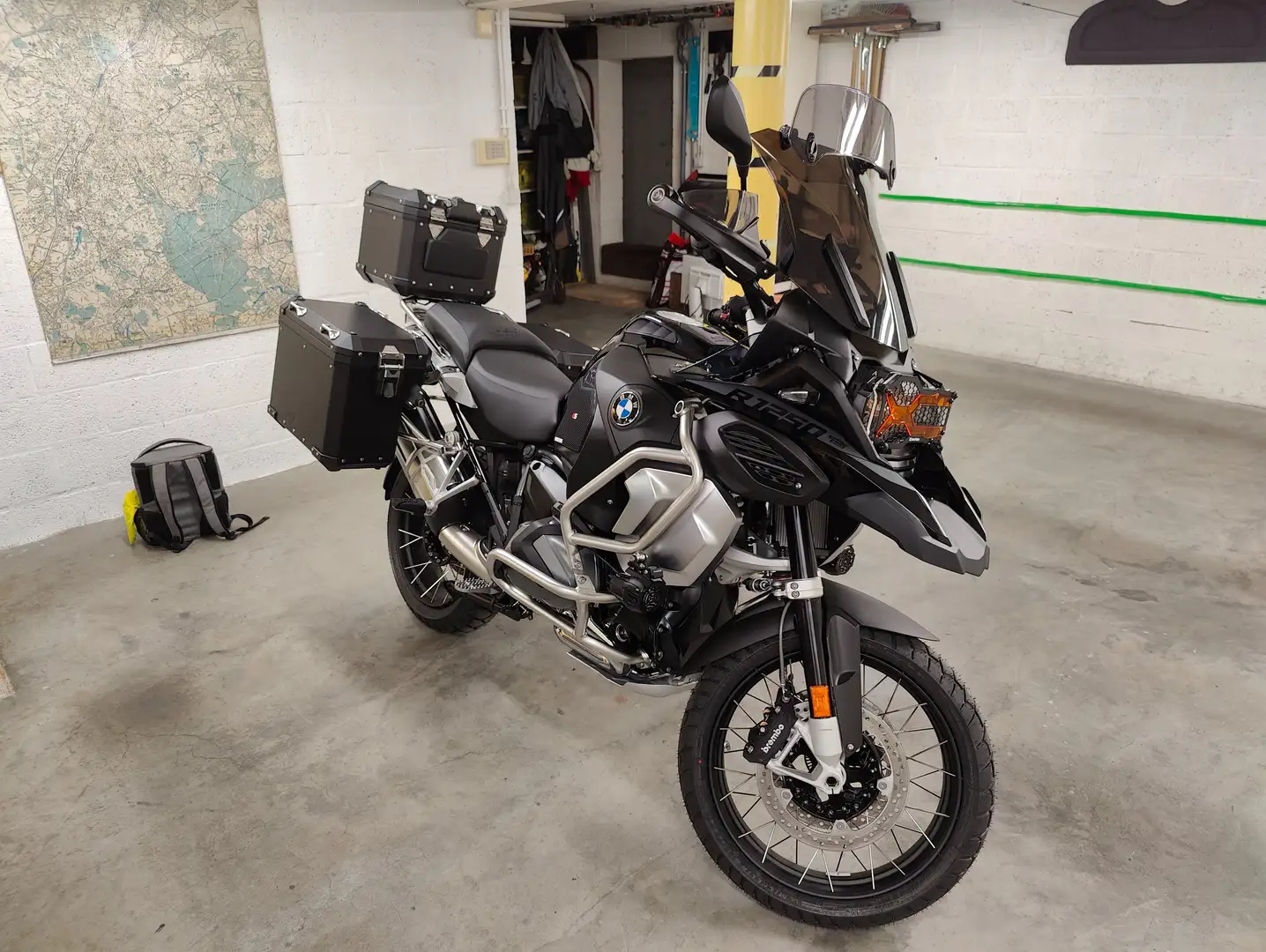 BMW R 1250 GS Adventure Triple Black Full option + 3 valises Noir - 1