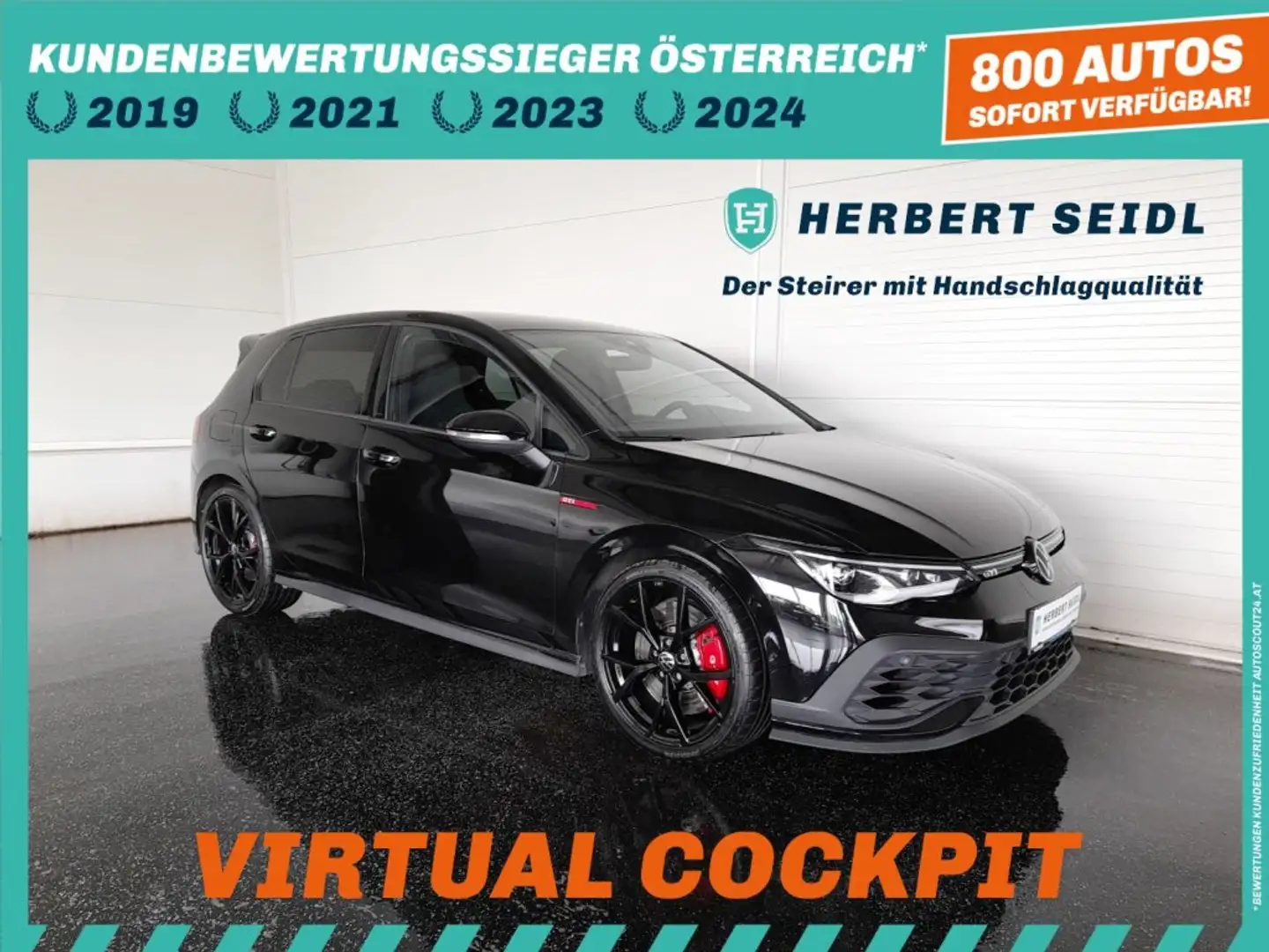 Volkswagen Golf VIII GTI CLUBSPORT "BLACK STYLE" DSG *19 ZOLL / MATRIX-LED / HARMAN KARDON SOUND / VIRTUELL / NAVI / ACC / KAMERA* Schwarz - 1