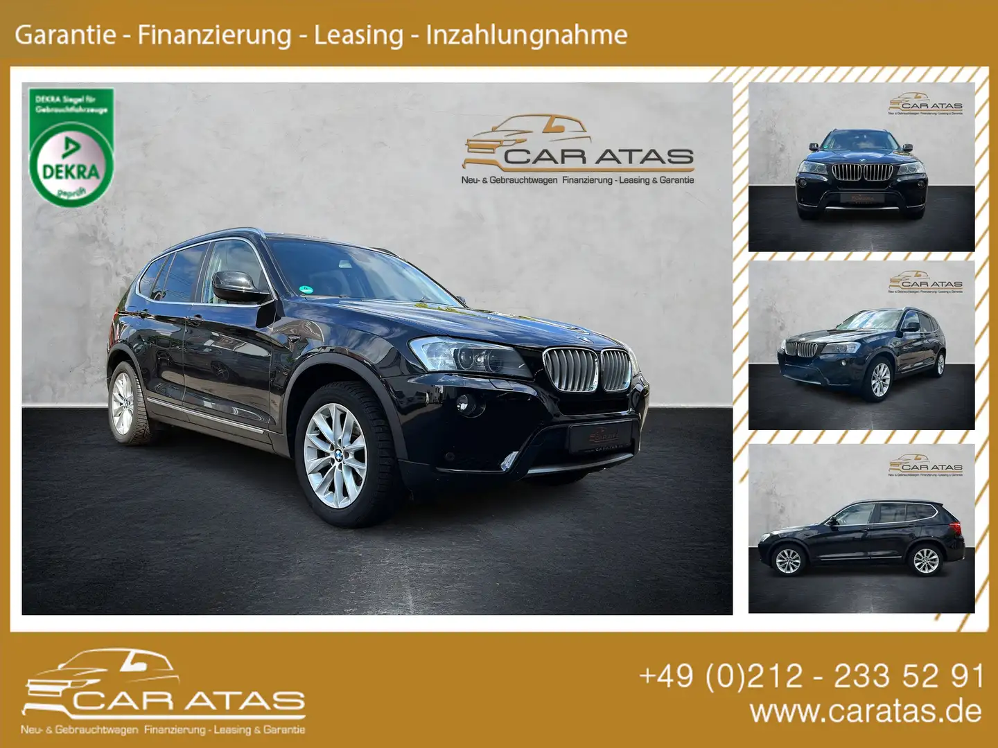 BMW X3 xDrive 28 i MOTORSCHADEN NAVI PANO HEAD UP Schwarz - 1