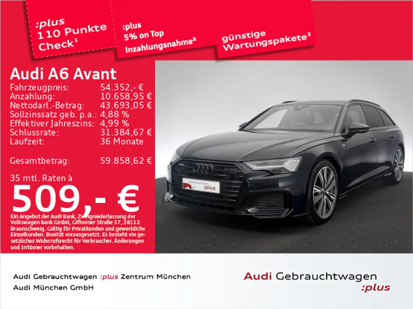 Audi A6 50 TDI qu. 2x S line AHK/Pano/HD-Matrix Bleu - 1