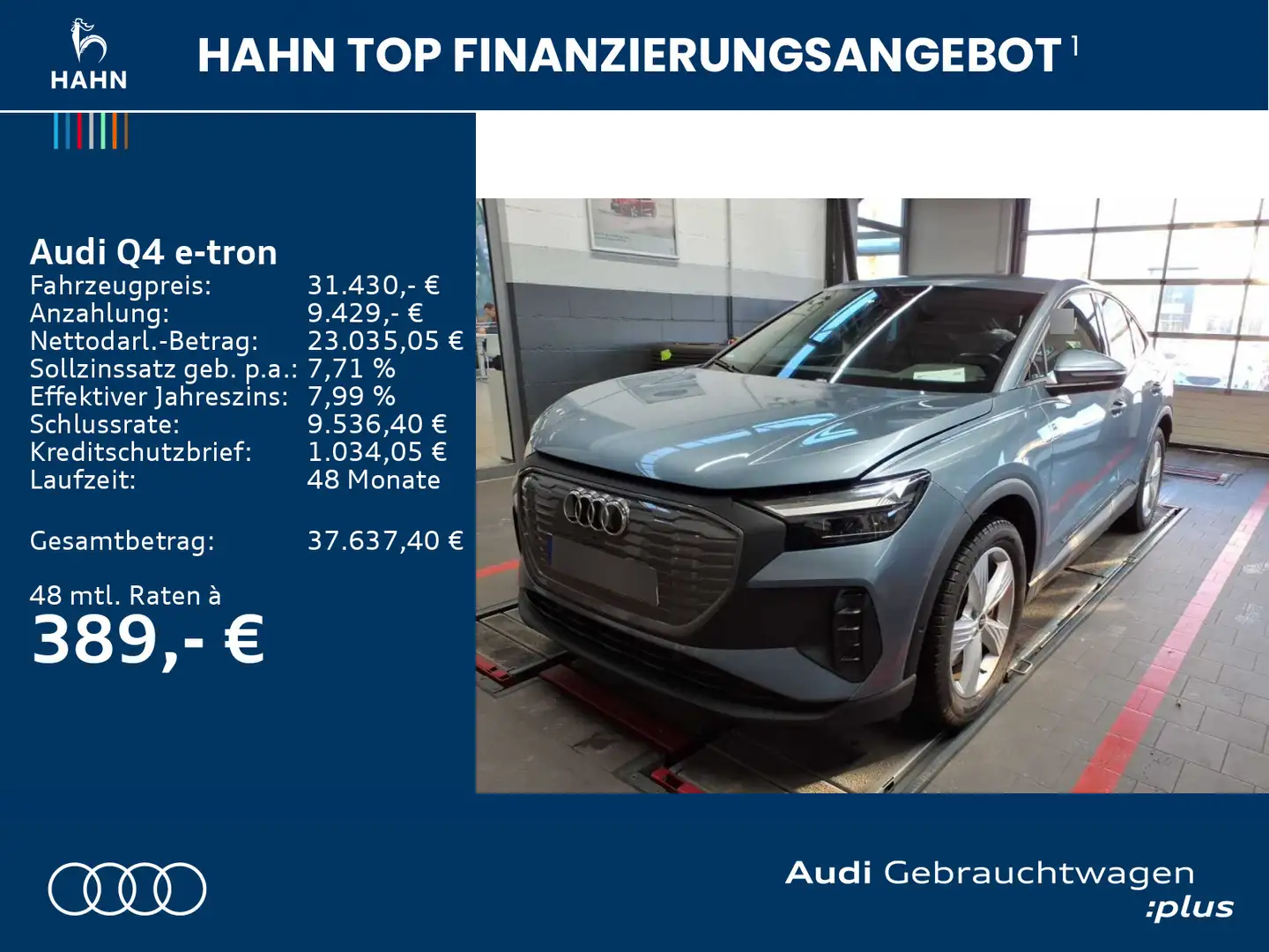 Audi Q4 e-tron 40 Sportback AHK Virtual Navi ACC CAM Blau - 2