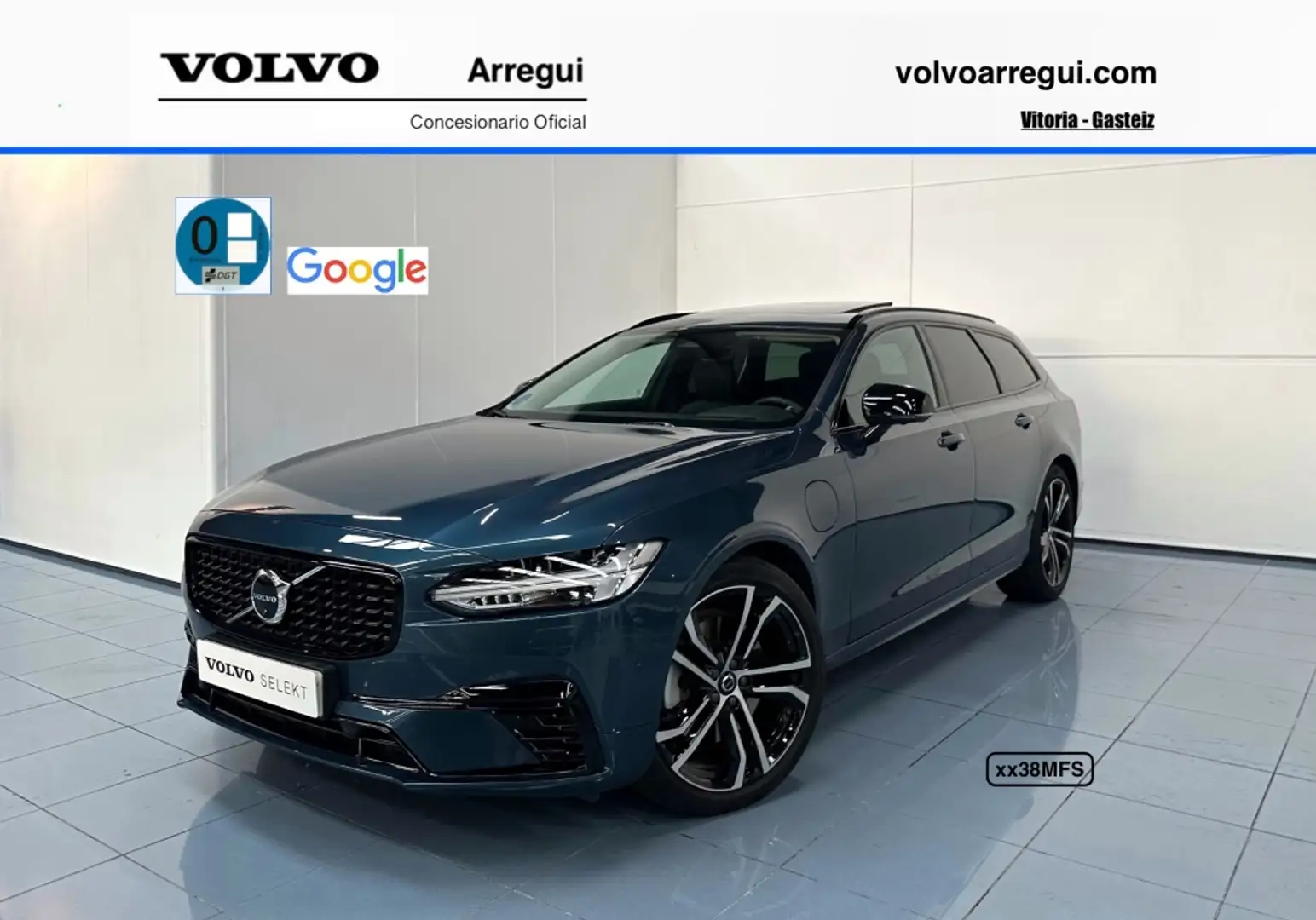 Volvo V90 T6 Recharge Ultimate Dark AWD Bleu - 1