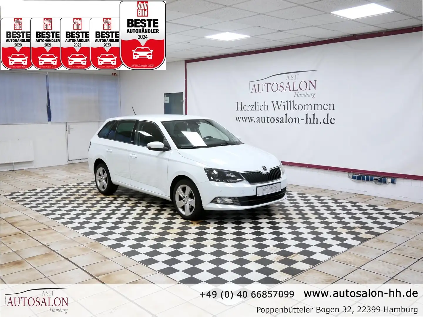 Skoda Fabia Combi Joy*3Vorb*Servicegepf.*AHK*Navi*PDC V&H* Weiß - 1