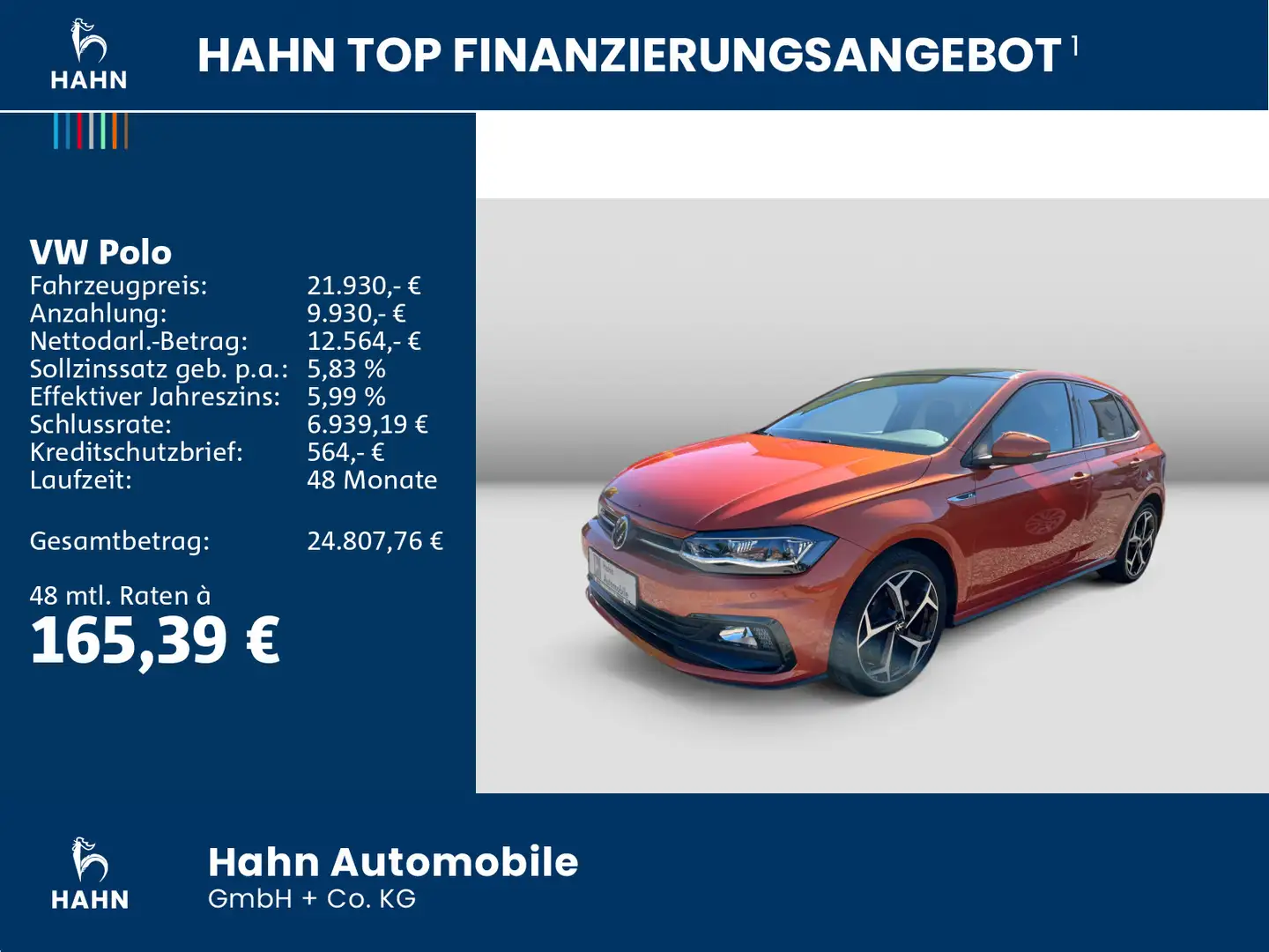 Volkswagen Polo 1.5TSI DSG Highline Climatr. Navi Pano PDC Orange - 2