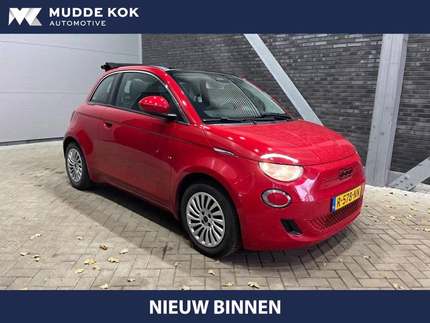 Fiat 500C RED 42 kWh | Stoelverwarming | Keyless | Android | Rood - 1