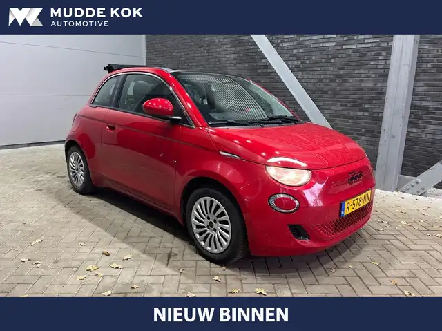 Fiat 500C RED 42 kWh | Stoelverwarming | Keyless | Android |