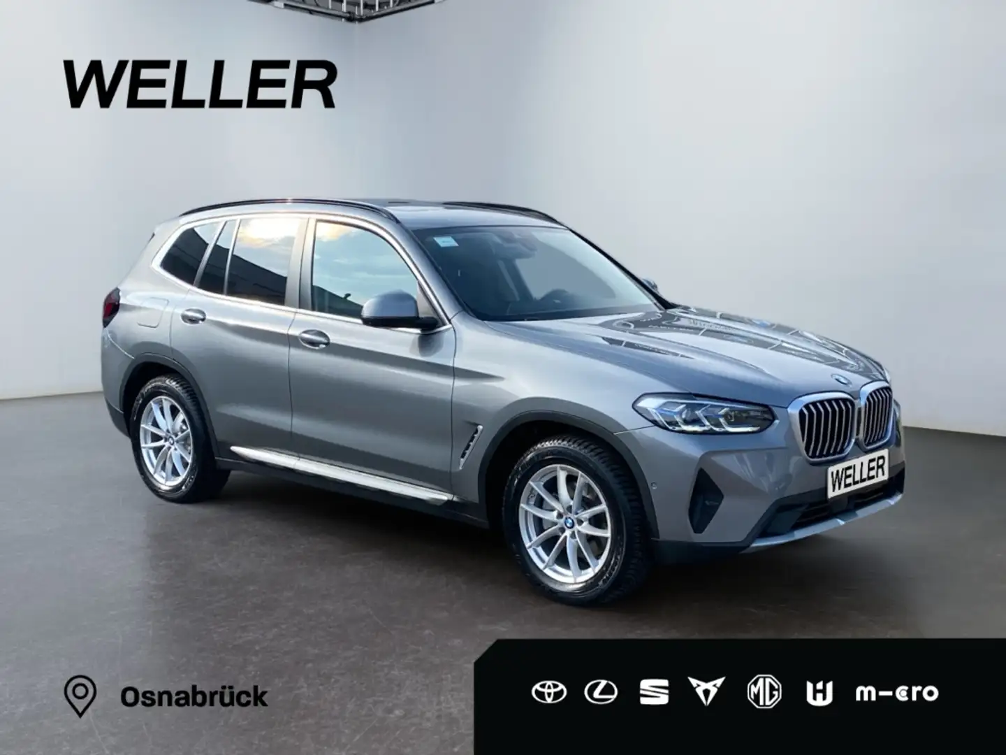 BMW X3 xDrive 20d *HUD*360°*Leder*Pano*HiFi*ACC*Laser* Grau - 1