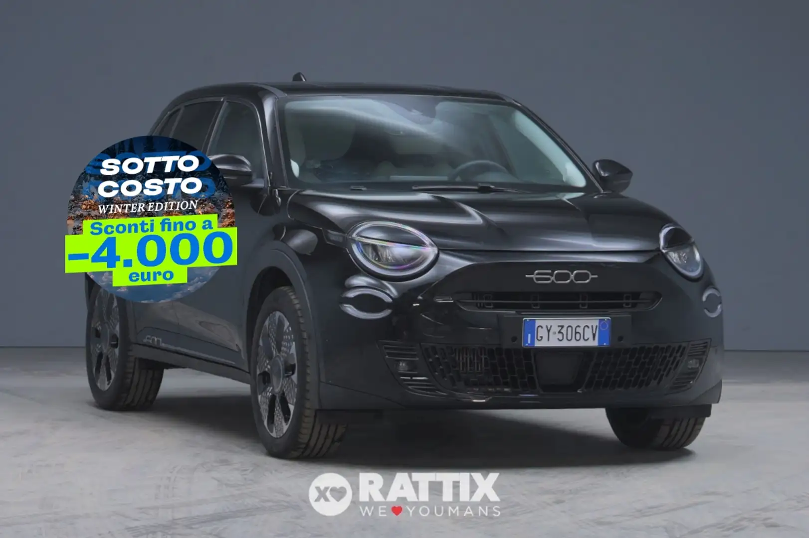 Fiat 600 1.2 Hybrid 145CV La Prima Auto Nero - 1