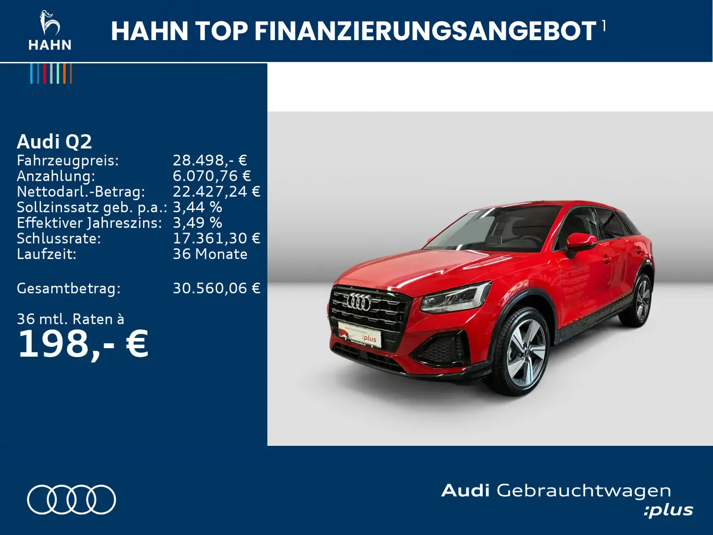 Audi Q2 35 TDI advanced AHK Virtual LED Sitzh Carplay Rot - 2