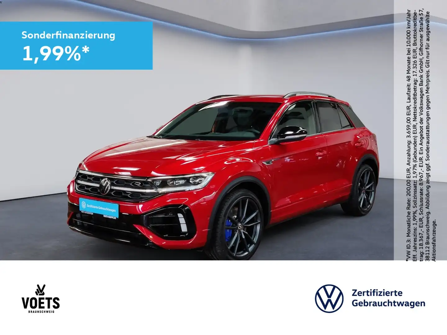 Volkswagen T-Roc R 2.0 TSI 4Motion DSG RearView+MATRIX-LED Roşu - 1
