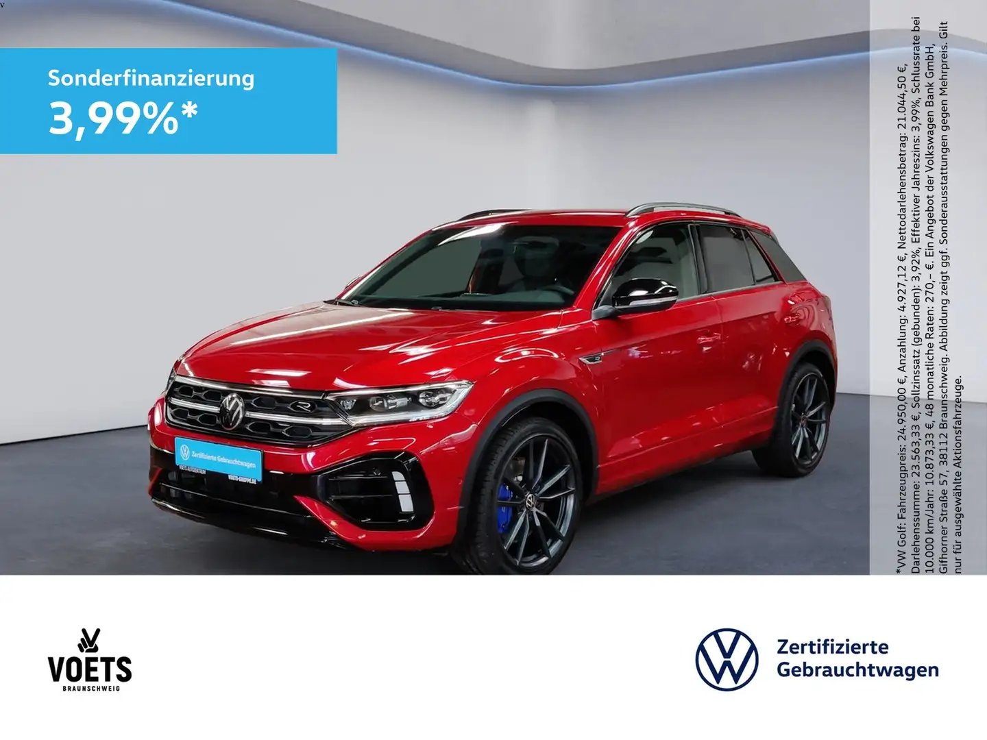 Volkswagen T-Roc R 2.0 TSI 4Motion DSG RearView+MATRIX-LED Rood - 1