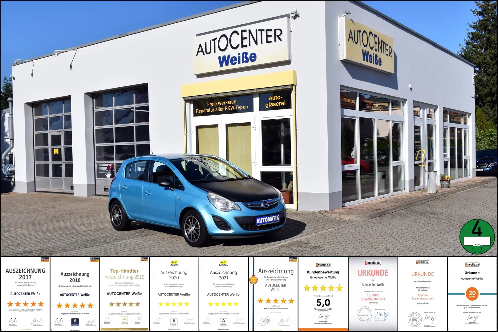 Opel Corsa Edition TÜV 07/27 Garantie Automatik Blau - 1