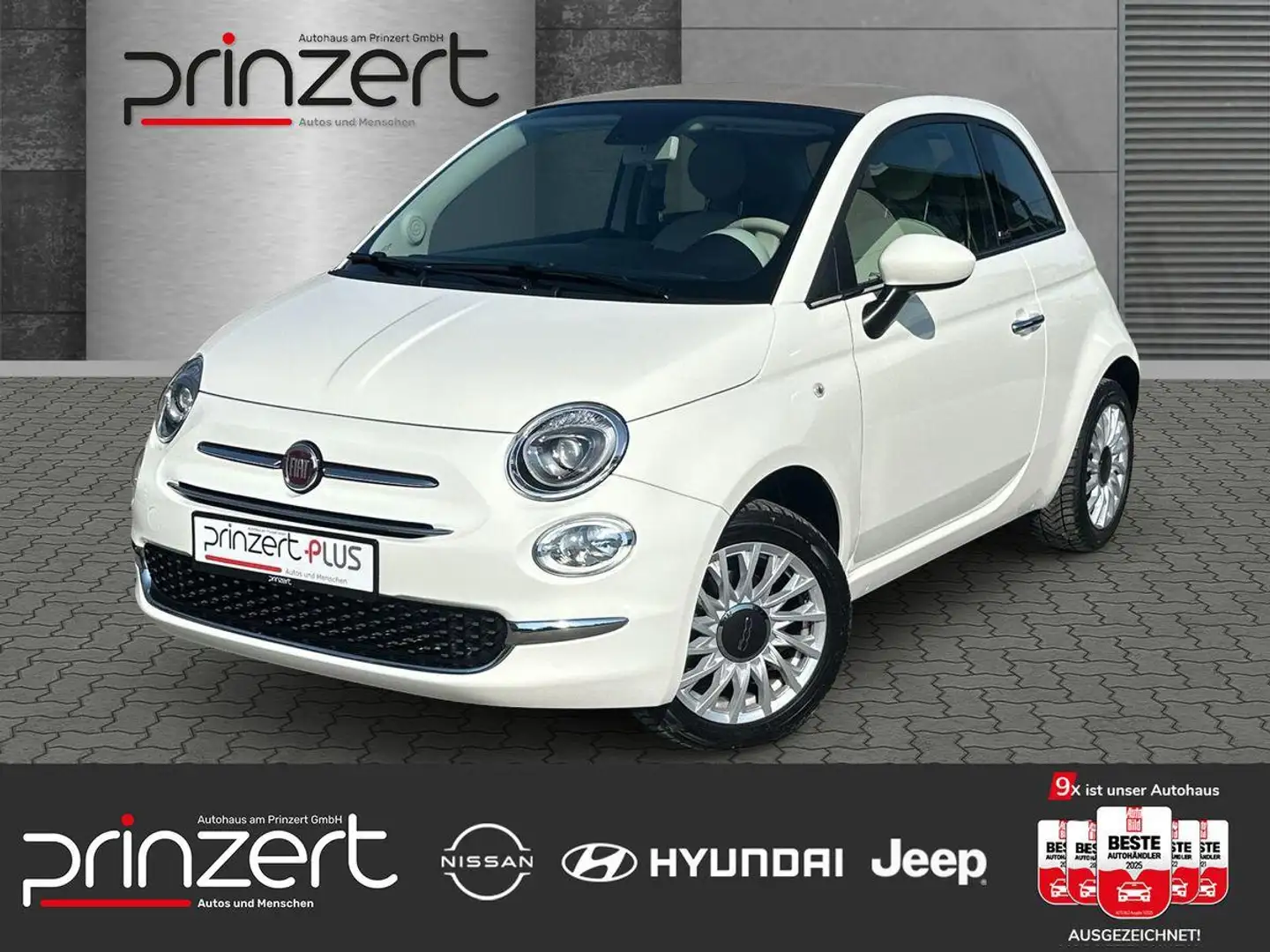 Fiat 500 1.2 Cabrio "Lounge" S&S City&Loung&Komfort-Paket Weiß - 1