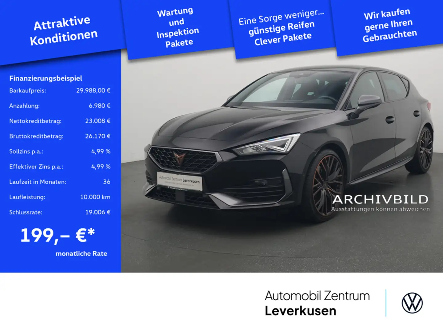 CUPRA Leon VZ NAVI PANO KAM SHZ PDC Schwarz - 1