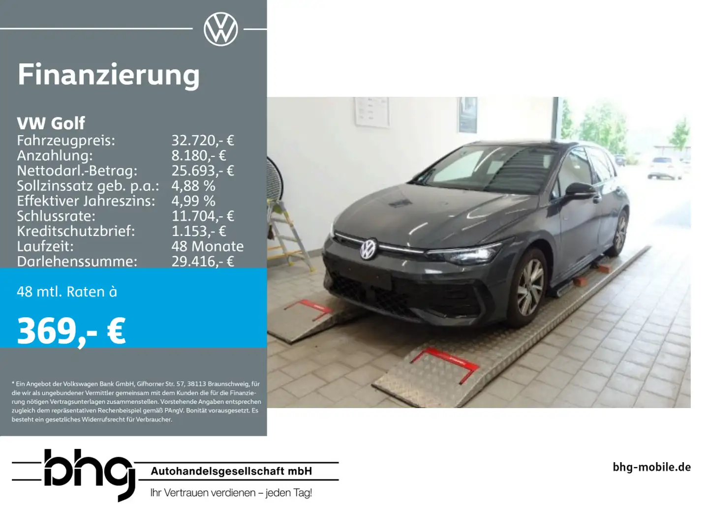 Volkswagen Golf 2.0 TDI DSG R-Line Grau - 1