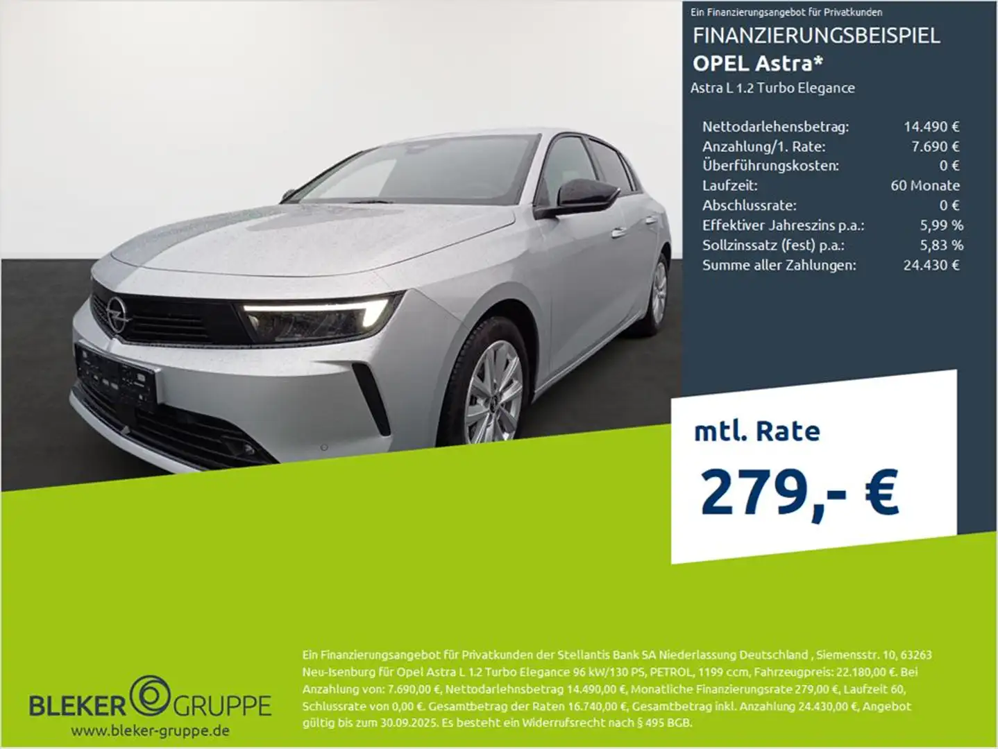 Opel Astra Astra L 1.2 Turbo Elegance Argent - 1