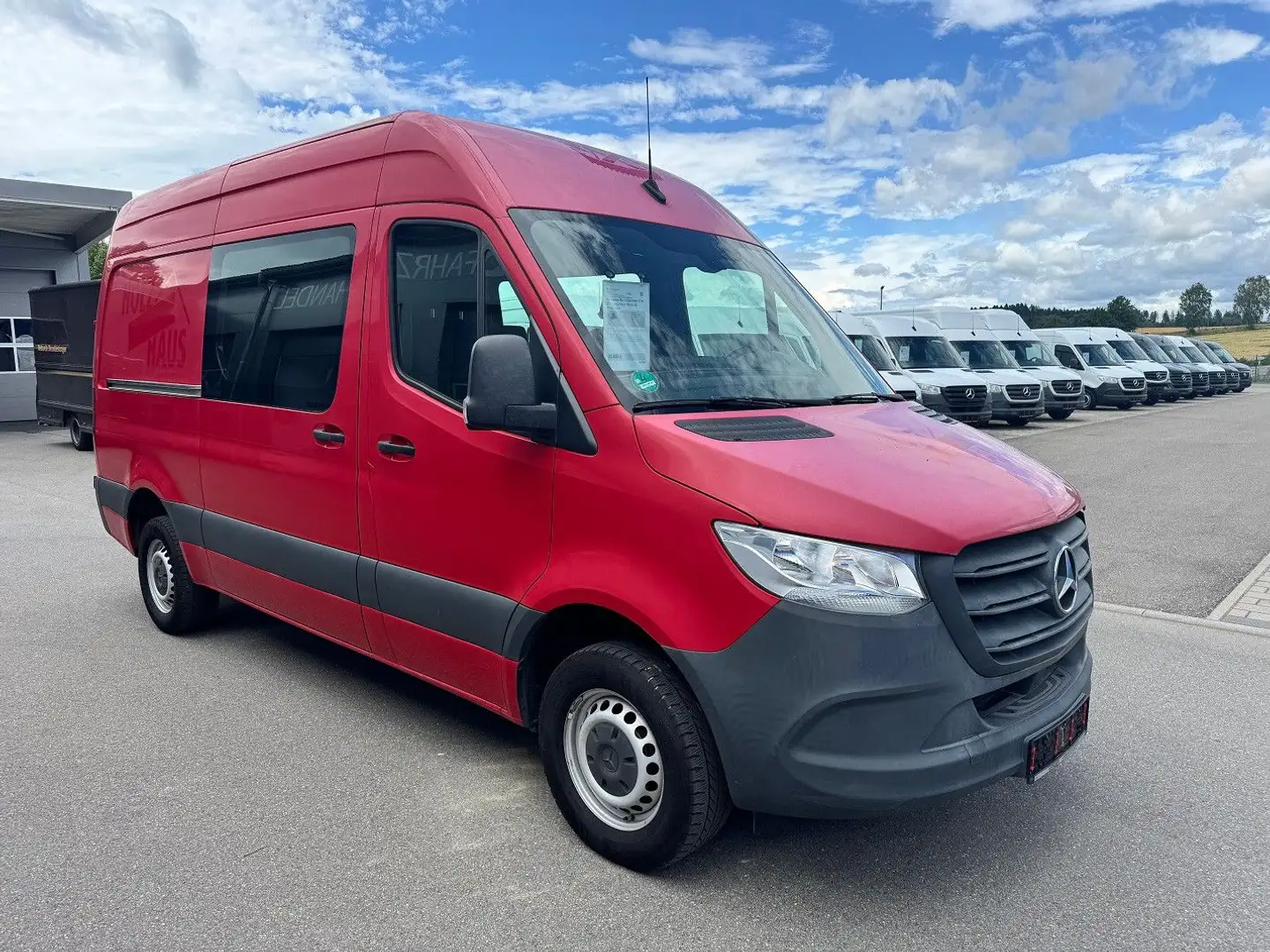 Mercedes-Benz Sprinter 314 CDI Lang Hoch Mixto AHK RWD Rood - 2