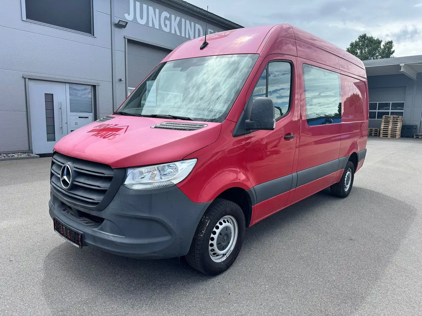 Mercedes-Benz Sprinter 314 CDI Lang Hoch Mixto AHK RWD Rood - 1