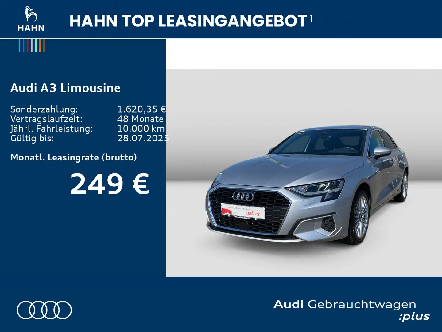 Audi A3 Advanced 35TFSI S-Trc Virtual Sitzh Silber - 2