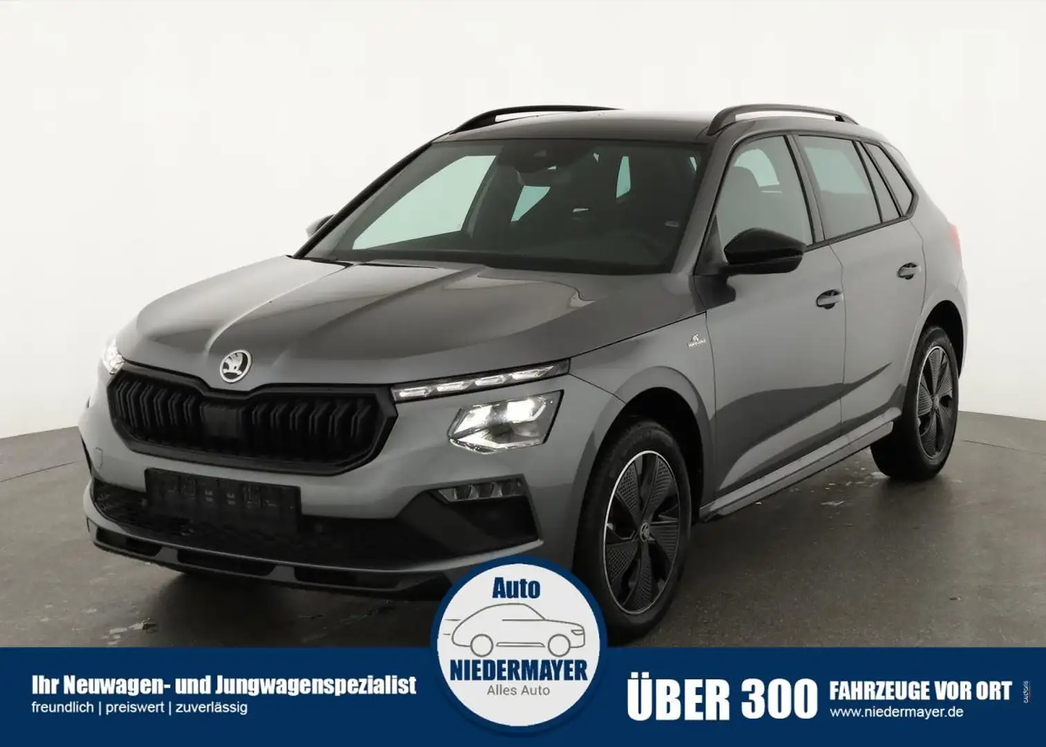 Skoda Kamiq Monte Carlo 1.5 TSI DSG, Matrix, AHK, Kamera, Wint Grijs - 1
