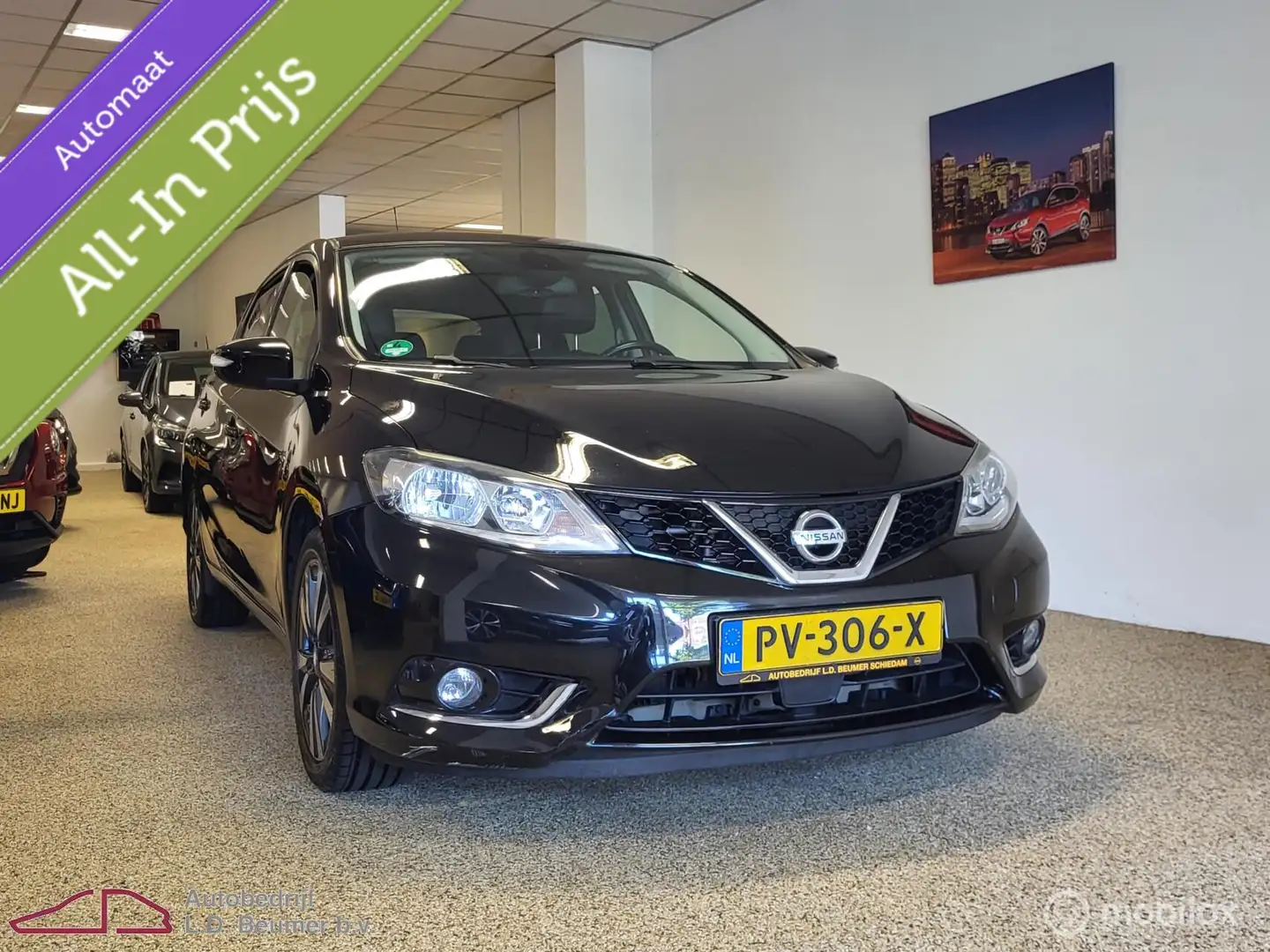 Nissan Pulsar 1.2 DIG-T N-Connecta AUT *NL, KEY-LESS, NAVI, CAME Noir - 2