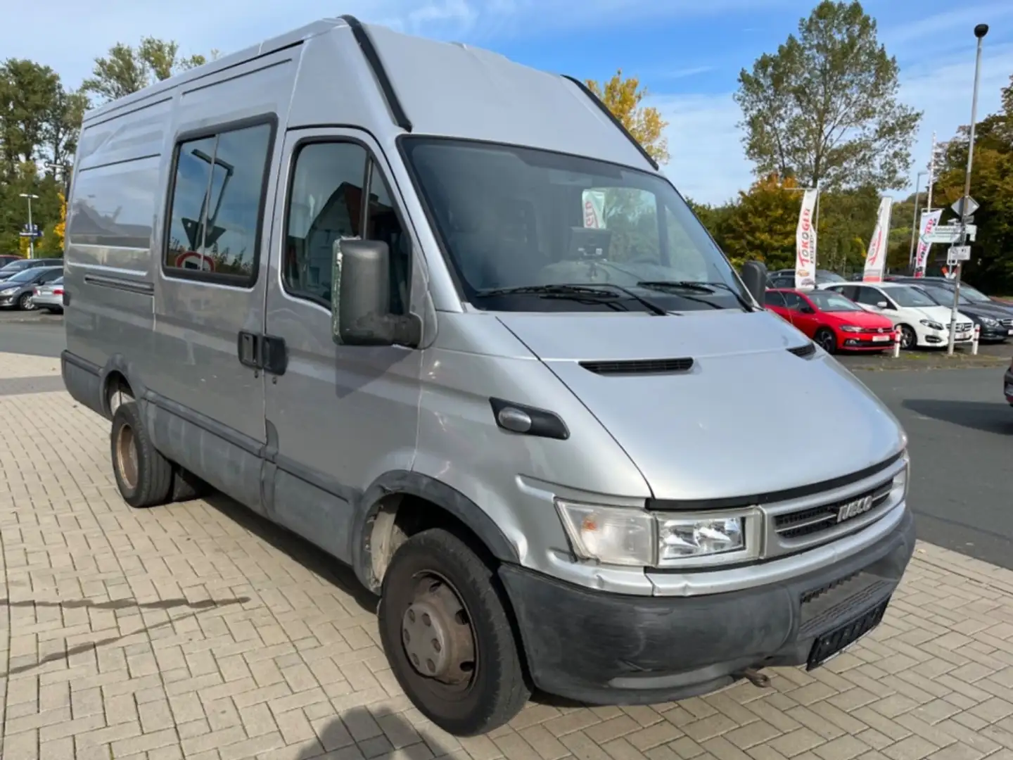 Iveco Daily 50C14V 3,0 DIESEL HOCHDACH ZWILLINGSBER. AHK Argent - 1