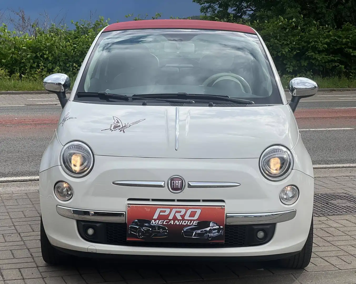 Fiat 500C 1.2i Lounge Stop*Cabriolet*1e Propriétaire*Carnet*Clim*Cuir*Ve*Re*Vc*ja*etc Blanco - 1