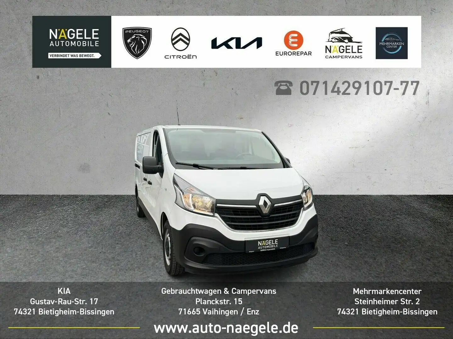Renault Trafic 2,0 dCi 120 ENERGY L2H1 Klima|PDC|Sortimo Weiß - 1