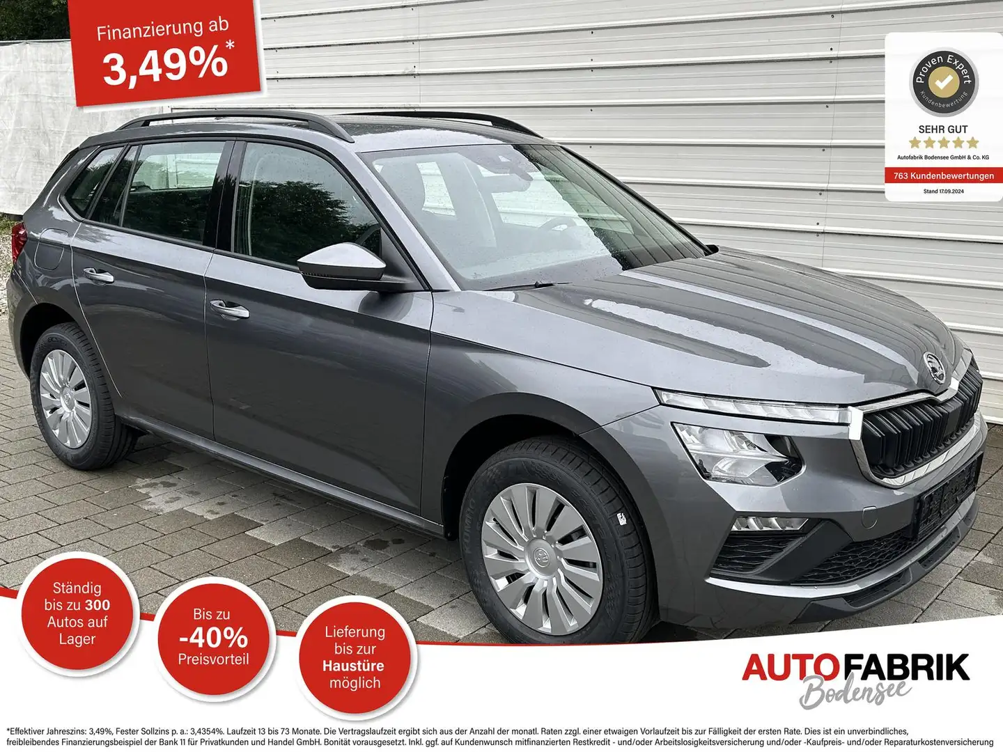 Skoda Kamiq Essence 1.0 TSI DSG *AHK*SHZ*SmartLink*LED Gris - 1