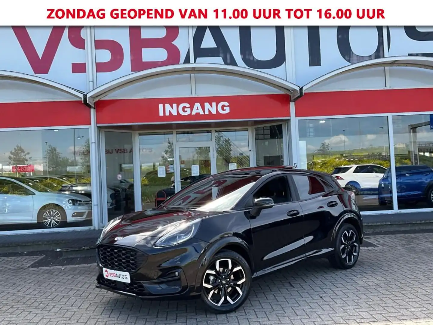 Ford Puma 1.0 ECOBOOST 125PK ST-LINE HALF-LEER LED PANO-DAK Zwart - 1
