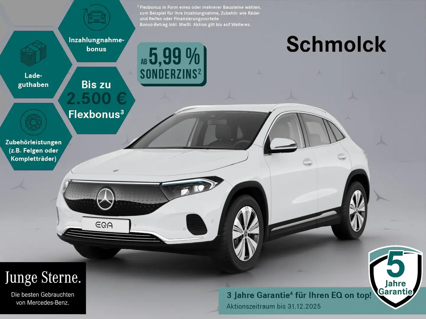 Mercedes-Benz EQA 300 4M PROGRESS+AHK+KAMERA+KEYLESS+LED+TOTW+ Weiß - 1